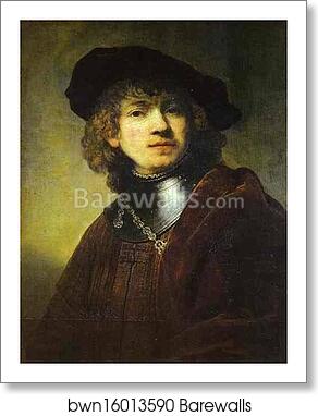 Self-Portrait by Rembrandt Harmenszoon Van Rijn, Art Print