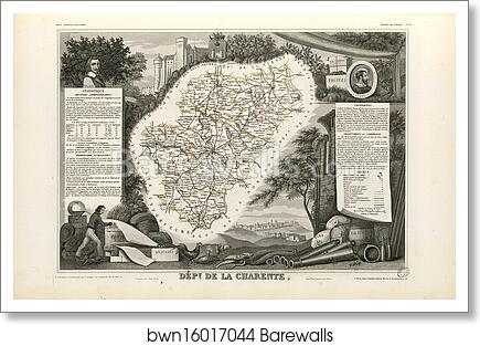Dépt. de la Charente (région de l'ouest) by Victor Jules Levasseur, Art Print