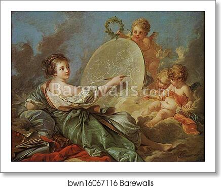 Allegory of Painting by François Boucher, Art Print