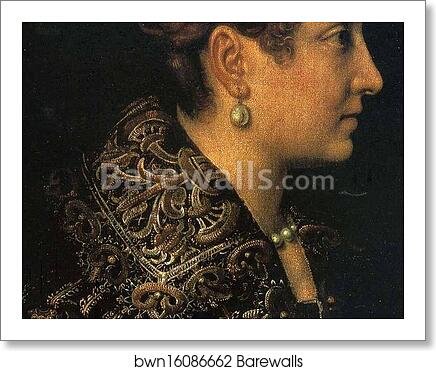 Portrait of a Lady. Detail by Sofonisba Anguissola, Art Print