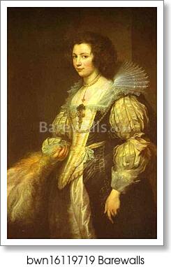 Portrait of Maria Louisa de Tassis by Sir Anthony Van Dyck, Art Print