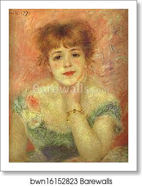 Portrait of the Actress Jeanne Samary by Pierre-Auguste Renoir, Art Print Portrait of the Actress Jeanne Samary by Pierre-Auguste Renoir, Art Print
