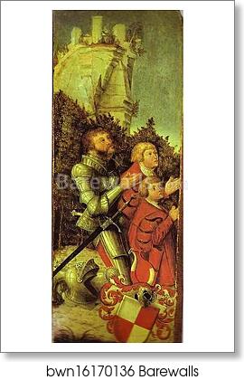 Portrait of a Knight with Two Sons by Lucas Cranach The Elder, Art Print Portrait of a Knight with Two Sons by Lucas Cranach The Elder, Art Print