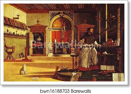Life of St. Jerome: Vision of St. Augustine by Vittore Carpaccio, Art Print Life of St. Jerome: Vision of St. Augustine by Vittore Carpaccio, Art Print
