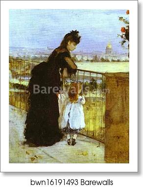 On the Balcony by Berthe Morisot, Art Print