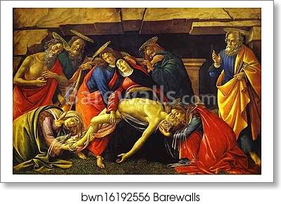 Lamentation over the Dead Christ with the Saints Jerome, Paul and Peter by Alessandro Botticelli, Art Print Lamentation over the Dead Christ with the Saints Jerome, Paul and Peter by Alessandro Botticelli, Art Print