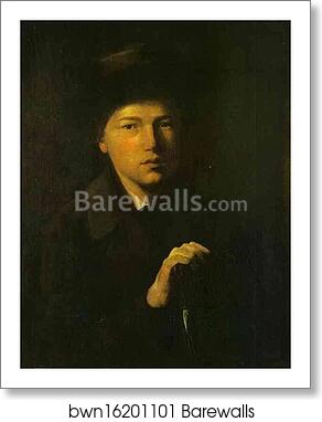 Portrait of Nikolai Kridener, the Artist's Brother by Vasily Perov, Art Print Portrait of Nikolai Kridener, the Artist's Brother by Vasily Perov, Art Print