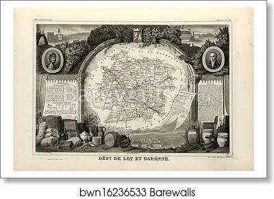 Dépt. de Lot et Garonne (région du sud) by Victor Jules Levasseur, Art Print Dépt. de Lot et Garonne (région du sud) by Victor Jules Levasseur, Art Print