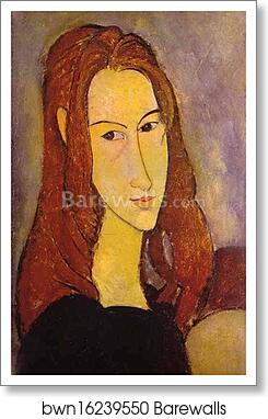 Portrait of a Girl by Amedeo Modigliani, Art Print