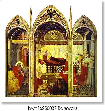 The Nativity of the Virgin by Pietro Lorenzetti, Art Print