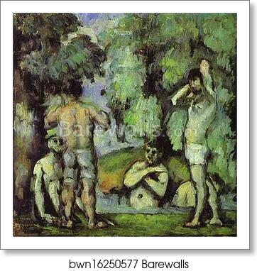 Five Bathers by Paul Cézanne, Art Print