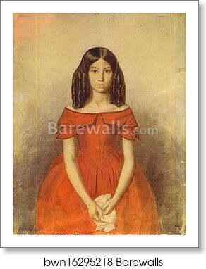 Portrait of N. P. Zhdanovich as a Child by Pavel Fedotov, Art Print
