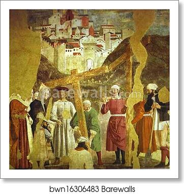 Legend of the True Cross: Discovery and Proof of the True Cross. Detail by Piero Della Francesca, Art Print