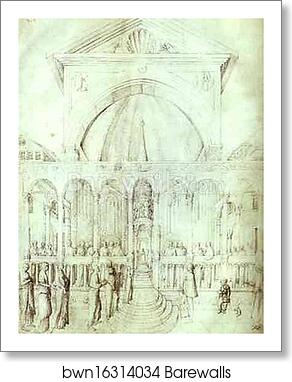 Presentation of the Virgin at the Temple by Jacopo Bellini, Art Print