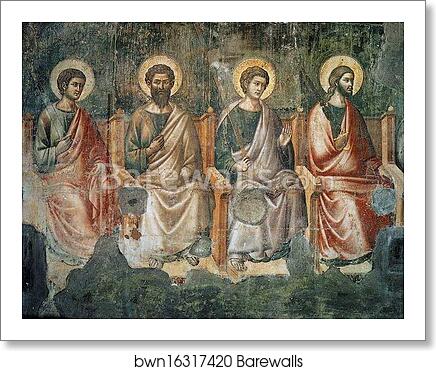 The Last Judgment. Seated Apostles. Detail by Pietro Cavallini, Art Print The Last Judgment. Seated Apostles. Detail by Pietro Cavallini, Art Print