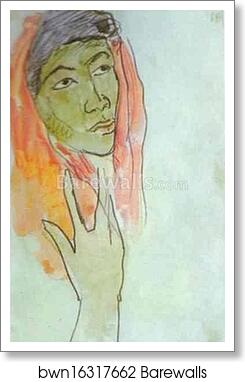 Head of a Woman by Paul Gauguin, Art Print