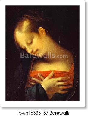 Head of the Virgin for Annunciation by Pierre-Paul Prud'Hon, Art Print