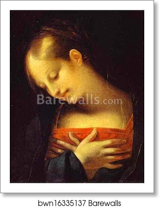 Head of the Virgin for Annunciation by Pierre-Paul Prud'Hon, Art Print Head of the Virgin for Annunciation by Pierre-Paul Prud'Hon, Art Print