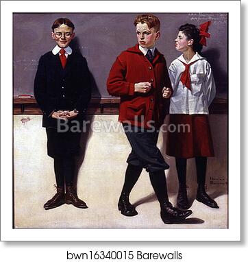 Cousin Reginald Spells Peloponnesus (Spelling Bee) by Norman Rockwell, Art Print