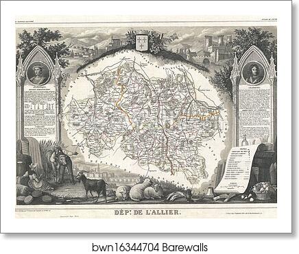 Dept. De L'Allier by Victor Jules Levasseur, Art Print