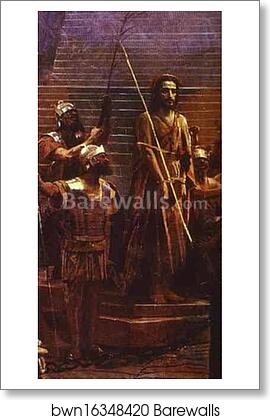 Mocking Christ. "Hail, King of the Jews!" Detail by Ivan Kramskoy, Art Print Mocking Christ. "Hail, King of the Jews!" Detail by Ivan Kramskoy, Art Print