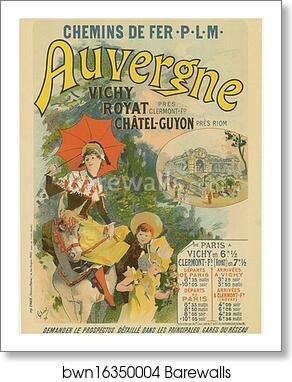 La Compagnie P.-L.-M. "L'Auvergne" by Jules Chéret, Art Print
