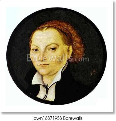 Portrait of Katharina von Bora, Wife of Martin Luther by Lucas Cranach The Elder, Art Print Portrait of Katharina von Bora, Wife of Martin Luther by Lucas Cranach The Elder, Art Print