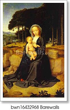 A Rest During the Flight to Egypt by Gerard David, Art Print