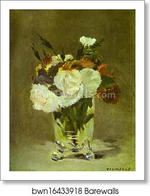 Flowers in a Crystal Vase by Edouard Manet, Art Print