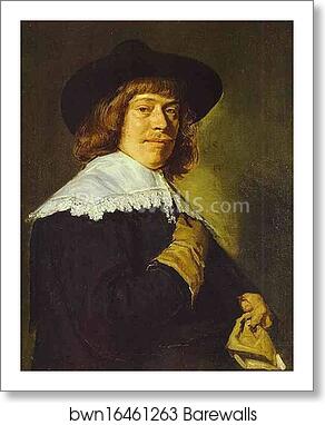 A Young Man with a Glove by Frans Hals, Art Print