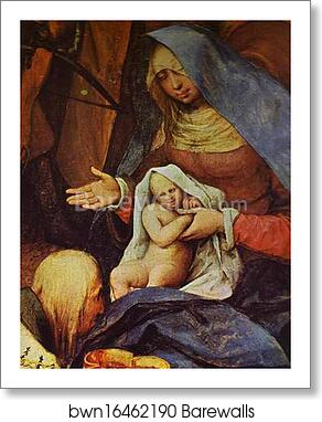 The Adoration of the Kings. Detail by Pieter Bruegel The Elder, Art Print