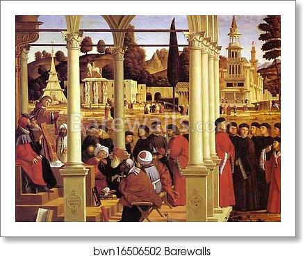 Life of St. Stephen: St. Stephen Disputing by Vittore Carpaccio, Art Print