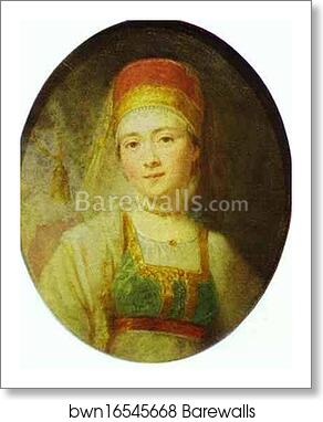 Christina, the Peasant Woman from Torzhok by Vladimir Borovikovsky, Art Print