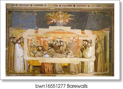 Death of St. Francis and Inspection of Stigmata by Giotto, Art Print Death of St. Francis and Inspection of Stigmata by Giotto, Art Print