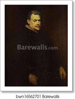 Portrait of a Gentleman, Probably of Juan Mateos, Master of the Royal Staghounds by Diego Velázquez, Art Print