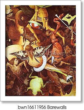 The Fall of the Rebel Angels. Detail by Pieter Bruegel The Elder, Art Print
