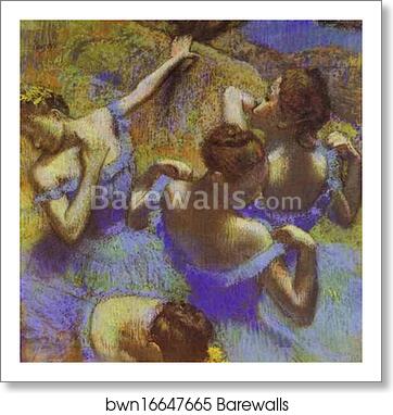 The Blue Dancers by Edgar Degas, Art Print