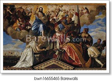 Allegory of the Battle of Lepanto with Sebastiano Venier by Paolo Veronese, Art Print