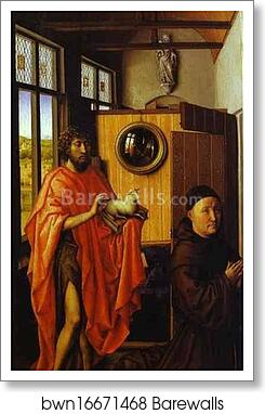 Heinrich von Werl and St. John the Baptist by Robert Campin (Master Of Flemalle), Art Print Heinrich von Werl and St. John the Baptist by Robert Campin (Master Of Flemalle), Art Print