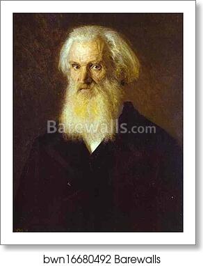 Portrait of the Artist Mikhail Dyakonov by Ivan Kramskoy, Art Print