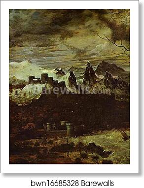 The Gloomy Day (February). Detail by Pieter Bruegel The Elder, Art Print