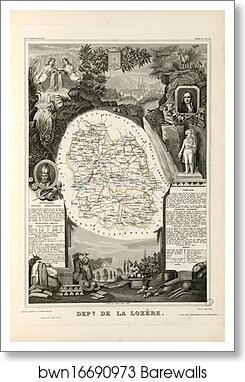 Dépt. de la Lozère (région du sud) by Victor Jules Levasseur, Art Print