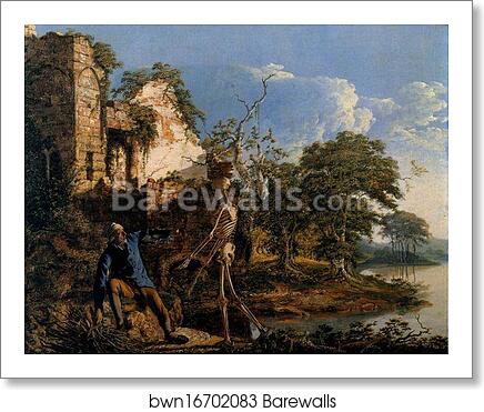The Old Man and Death by Joseph Wright Of Derby, Art Print