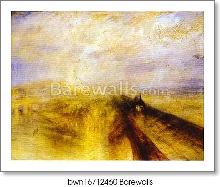 Rain, Steam and Speed - The Great Western Railway by Joseph Mallord William Turner, Art Print