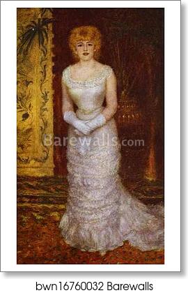 Portrait of the Actress Jeanne Samary by Pierre-Auguste Renoir, Art Print Portrait of the Actress Jeanne Samary by Pierre-Auguste Renoir, Art Print