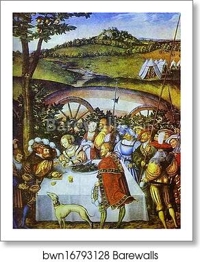 Judith Dining with Holofernes by Lucas Cranach The Elder, Art Print