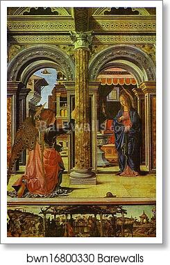 Annunciation by Francesco Del Cossa, Art Print