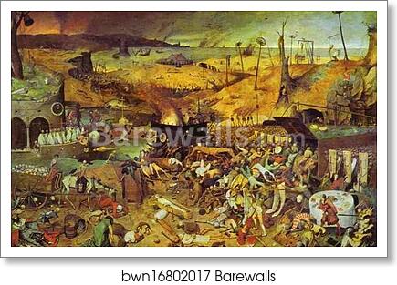 The Triumph of Death. Detail by Pieter Bruegel The Elder, Art Print