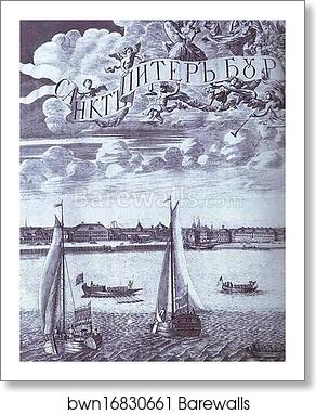 Panoramic View of St. Petersburg. Detail by Alexey Zubov, Art Print