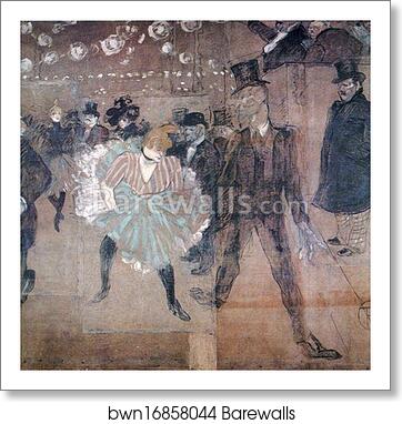 Dancing at the Moulin Rouge: La Goulue and Valentin de Désossé by Henri De Toulouse-Lautrec, Art Print